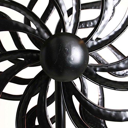 Windrad bronze gold ca. 181,5 cm Windspiel Dekoration Garten-Stecker Windmühle Windräder - 6