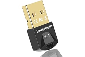 XIEANDKONG Bluetooth USB 5.4, Adaptador Bluetooth PC (EDR & BLE) Bluetooth USB Dongle Transmisor y Receptor para Ordenador Portatil Ratón Teclado Altavoz Compatible con Windows 7/10/11 (Black-5.42)