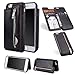 Produktbild Shinyzone Reißverschluss Brieftasche Handyhülle für iPhone 6S Plus,iPhone 6 Plus Hülle mit Kartenfächer [Magnetische Schnalle] Retro Premium PU Ledertasche Flip Schutzhülle-Schwarz