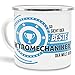 Produktbild Emaille-Tasse mit SpruchSo Sieht der Beste Elektromechaniker der Welt aus - Beruf/Arbeit / Hobby/Edelstahl-Becher/Metall-Tasse/Kollege