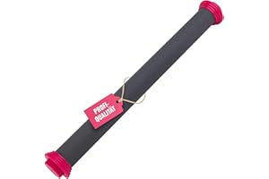 Sallys Profi Ausrollstab - 50 cm - Antihaft-Silikon & Edelstahlkern - Teigroller mit Abnehmbaren Abstandsringen - Nudelholz zum Backen