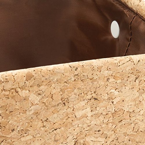 mDesign Aufbewahrungskorb für das Badezimmer – attraktiver Waschtisch Organizer aus Kork – wasserresistente Aufbewahrung für Handtücher, Lotionsflaschen, Kosmetika etc. – braun - 4