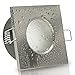 Produktbild 4er Set (3-5er Sets) Bad Decken Einbaustrahler AQUA BASE IP65 quadratisch eckig 12V EDELSTAHL OPTIK Deko LED 1 Watt Warm-Weiß Einbauleuchte für Feuchtraum Innen + Außen mit Trafo