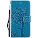 Produktbild Xiaomi Redmi Note 4X Hülle, Chreey Prägung [Katze Baum] Muster PU Leder Hülle Flip Case Wallet Cover mit Kartenschlitz Handyhülle Etui Schutztasche [Blau]
