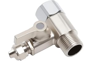 TMZELOA Przyłącze wody adapter trójnik, kurek odcinający, adapter trójnika 3/8x3/8x1/4" do podłączenia 2 urządzeń osmozy, adapte, przyłącze wody, adapter trójnik, wąż przyłącze wody
