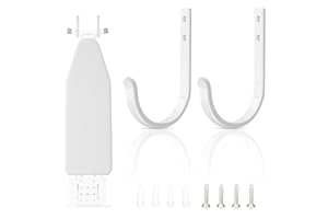 LETUXAAMZ Accroche Table à Repasser, Support Mural pour Planche à Repasser, Acier Inoxydable Porte Planche à Repasser, Porte Table à Repasser, pour Les Buanderies