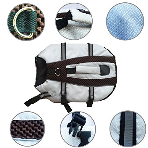 WATFOON-Dog-Life-Vest-for-Swimming-with-Emergency-HandleHigh-Density-Polyester-Swim-Jacket-for-Dogs-with-Free-Gift-Pets-Toothbrush