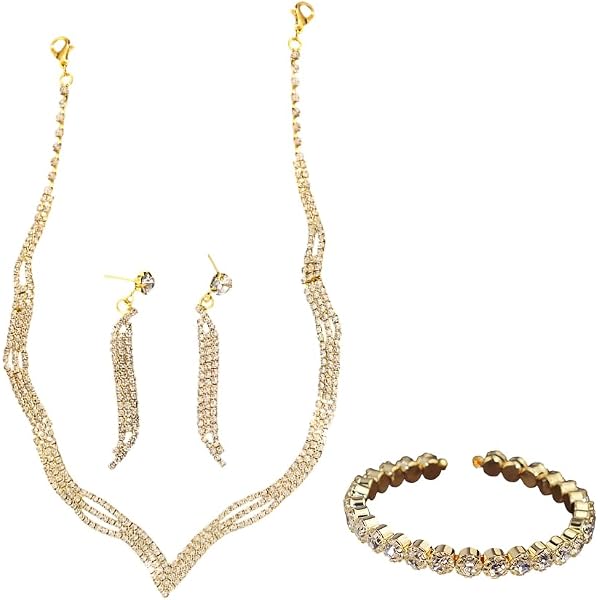 COOLSTEELANDBEYOND Orecchini A Goccia Infinito Con Cristalli E Strass - Oro/Lega - Verde, Blu O Nero - Perfetti Per Serate E Ballo - 5