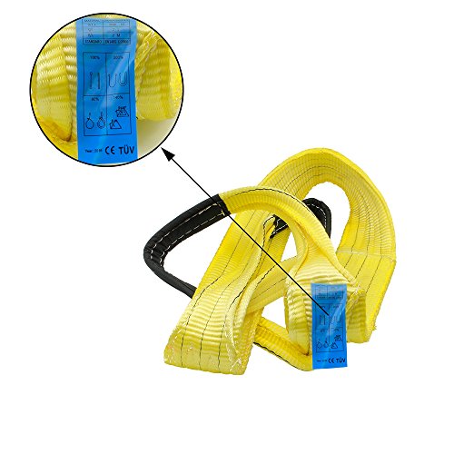 Forever Speed 3T Hebebänder Hebegurt Hebeschlinge Schlinge Gurt Schlupf Kran Gurt Rundschlinge CE TÜV Gelb 2M - 4