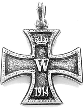 Das Eiserne Kreuz (Kettenanhänger in Altsilber) | Originalreplikat Eisernes Kreuz mit 925 Alt-Silber veredelt