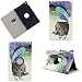 Produktbild LMAZWUFULM Hülle für Amazon Kindle Fire HD 8 2016 (8.0 Zoll) PU Leder Ultra Dünn Magnetverschluss Faltbare Drehbar Auto Sleep/Wake Funktion Lederhülle Malerei Pfau und Holzhaus Muster im Bookstyle mit Stent-Funktion und Karten Slot Holster Ledertasche Flip Cover für Amazon Kindle Fire HD8 (6. Generation 2016) 8.0 Zoll Tablet-PC