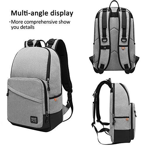 FANDARE Rucksack 15.6 Zoll Laptoprucksäcke Notebook Fahrradrucksäcke Trekkingrucksäcke Wanderrucksäcke Schulrucksack Arbeit Daypack Reisen Studenten Herren Damen Wasserdicht Polyester - 3