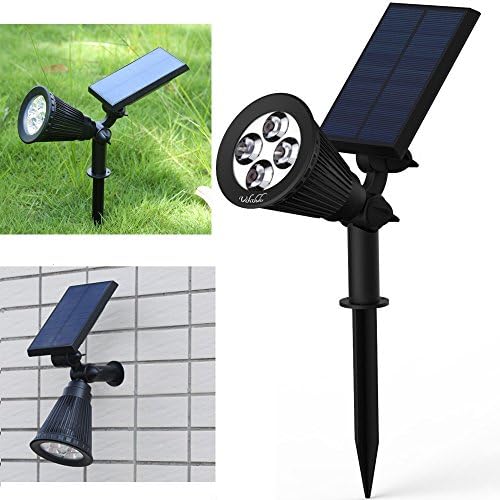 (1 pack)Solar Lights,Solar Powered Spotlight 2-in-1 Adjustable In-Ground Light Landscape Wall Light Waterproof Security Light for Outdoor Yard Garden Lawn - Auto-On / Off - The 3rd Gen 1 pack
