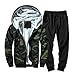 Produktbild JYJM Herren Sport Anzug Winter Herren Camouflage Sweatshirt Top Hosen Sets Trainingsanzug Streetwear Jogginganzug Fitnessanzug mit Hooded Unisex Herbst Casual Mantel Kapuzenjacke Sweatpants