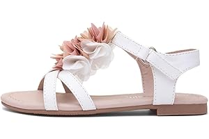 Walkright Laney Girls White Chiffon Flower Sandal
