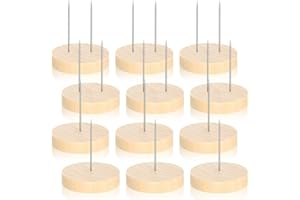 Huudngeje 12 Piezas de Soporte para Muñecas de Ganchillo, Soporte para Muñecas, Base de Madera para Muñecos de Fieltro, Soporte para Figuras de Acción