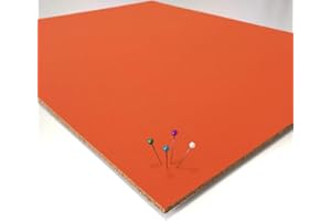 ALAPIZARRA Corcho pared autoadhesivo de colores. Rollo de corcho adhesivo de 300 x 49 cm. Tablón de anuncios de corcho. Pizarra de corcho para fotos, notas, recordatorios. Tablero lámina de corcho. (Naranja)