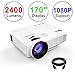 Produktbild DR.Q 2400 Lux Beamer, Mini Beamer 1080P, 40000 Stunden Lampendauer, Video Beamer unterstützt Smartphone Tablet PC, Verbindung mit Fire TV Stick PS4 Xbox Chromecast HDMI VGA USB AV TF Gerät, Weiß.