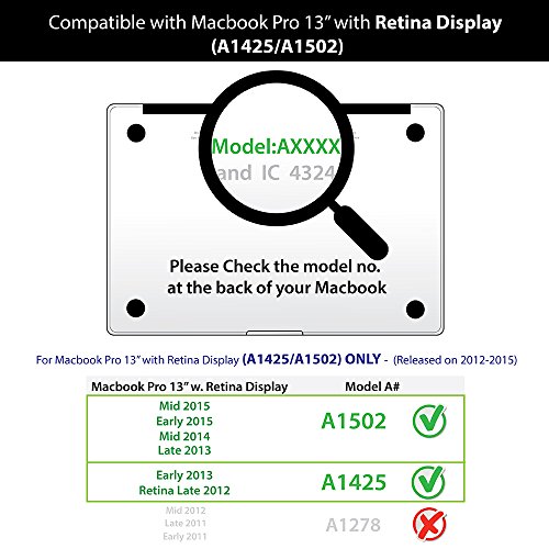 GMYLE Klar Blumen Hart Gl  nzend Fall-Abdeckung H  lle Etui Tasche f  r Alt MacBook Pro 13 mit Retina display  Modell  A1425   A1502  ohne CD-ROM Driv