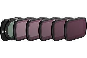 Skyreat Osmo Pocket 3 ND Filter, Magnetic ND Light Reduction Filter CPL Polariser Filter Kit Suitable for DJI Pocket 3 Accessories - 6 Pack (CPL/ND8/ND16/ND32/ND64/ND128)