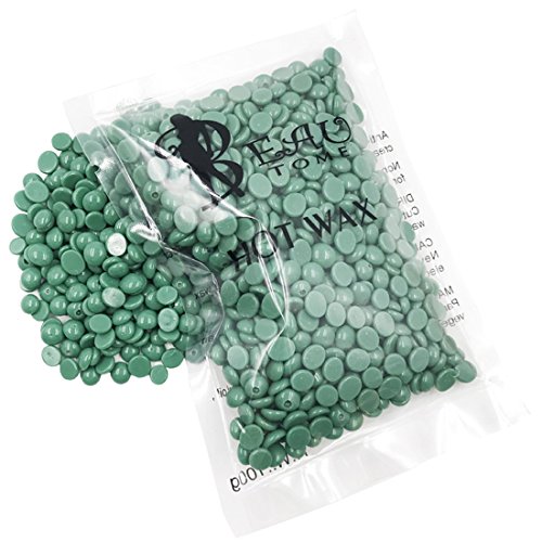 Beautome Prämie Enthaarungswachs Kit 100g Filmwachs Warmwachs in Perlen Haarentfernung Epilation Waxing mit Düften von Rose, Grüner Tee, Grüner Apfel, Aloe, Milch, Honig + 5 Stück Holzspatel + 5 Stück Folienhandschuhe (Aloe) - 4