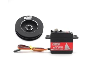 SPARKHOBBY SW22HV 68g Verricello Impermeabile Sterzo Servo Programmabile Girare 1,5~7T Digitale ad Alta Tensione Ingranaggio Metallico per Barca a Vela RC (con verricello in Metallo 4T)