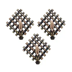 Traditional Handcrafted Set of Three Desi Flower Vase/Flower Stand/Hanging Stand (Medium Size) Suitable to Decor at Home, Cafe/Hotel and Restaurant Decoration with Your Choice of Flowers