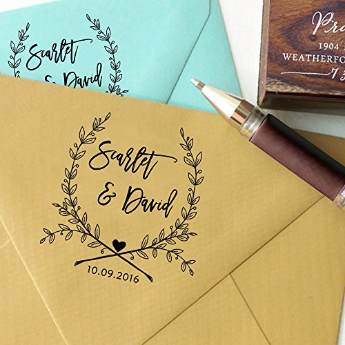 Custom Autoentintaje Guardar los sellos de fecha personalizada regalo Invitaci  n boda del sello de Ronda