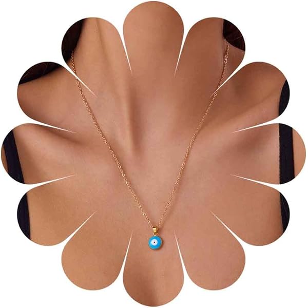 collana girocollo catena e coda di topo blu elettrico intrecciata