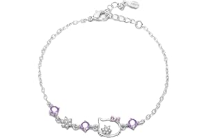 EIROVYA Braccialetto Cartoon e Anime per Ragazze con Gatto, 1 Pezzo