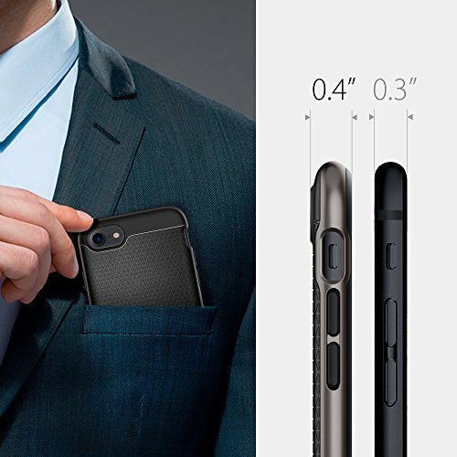 iPhone 7 Case, SpigenÂ® [Neo Hybrid] PREMIUM BUMPER [Gunmetal] Bumper Style Premium Case Slim Fit Dual Layer Protective Cover for iPhone 7 (2016) - (042CS20518)