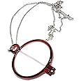 Calabria 2945R Monocle Reading Glasses with Chain in Wine +2.00