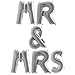 Produktbild MR & MRS - riesengroße Hochzeit Ballon Buchstaben in Silber 100cm - Geschenk & Deko zur Hochzeit - Party Wedding Dekoration Folienballon Luftballon Riesenballons