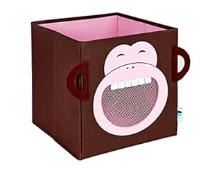STORE.IT Spielzeugkiste mit Netz | Affe | 30x30x30cm | braun: Amazon.de