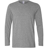 Gildan - Suave camiseta básica de manga larga para hombre