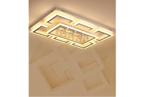 Eurotondisplay NXW803 LED Ceiling Light with Remote Control Light Colour Adjustable/Brightness dimmable LED lamp A + LED Living Room Chandelier