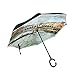 Produktbild My Daily Double Layer seitenverkehrt Regenschirm Cars Rückseite Regenschirm Venedig Landschaft Vintage Malerei winddicht UV Proof Reisen Outdoor Regenschirm