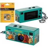 AUSEK Semender Yeşili Retro Tasarım Mini Dijital Kamera - Taşınabilir Thumb Kamera + 8GB Kart Nostaljik G&ouml;r&uuml;n&uuml;m Fotoğraf ve V