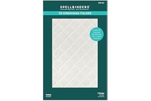 Spellbinders 3D Embossing Folder 5.5"X8.5"-Tufted, Opaque, one