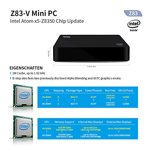 Beelink Z83-V Mini PC Intel Atom X5-Z8350 Processor DDR3 2G System Disk 32G 2 4G 5 8G WiFi Dual Screen Display Windows 10 Desktop PC Beelink Z83-V Mini PC Intel Atom X5-Z8350 Processor DDR3 2G System Disk 32G 2 4G 5 8G WiFi Dual Screen Display Windows 10 Desktop PC