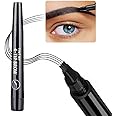 HSR Waterproof Eyebrow Pen - Microblading Eyebrow Pencil with a Micro-Fork Tip Applicator - Creates Natural Looking Brows Effortless