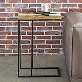 ABMESSUNGEN : Der kleine Sofatisch ist 31 cm breit, 70 cm hoch und 46 cm tief. Die Tischplatte ist 4 cm dick.