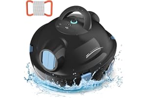 MEDOXA Pool Robot, Wireless Pool Vacuum, Dark Grey Y10 Cordless Robot Pool Cleaner, Automatic Powerful Pool Vacuum, 90 Minutes Runtime, Self-Parking, Ideal for Flat