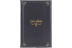 MULOVE Album collecteur de pièces de monnaie 150 pochettes Convient pour les pièces de monnaie de moins de 4,4 cm de diamètre