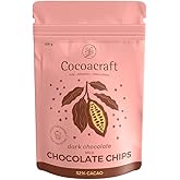 Cocoacraft 52% Mild Dark Couverture Chocolate Chips |100% Natural| Handmade Artisinal Choco Chips from Kerala for Cakes, Cook