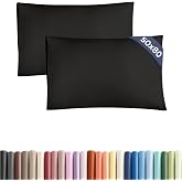 Pillowcase 50x80 Pack of 2 - Microfiber Machine Washable - Black