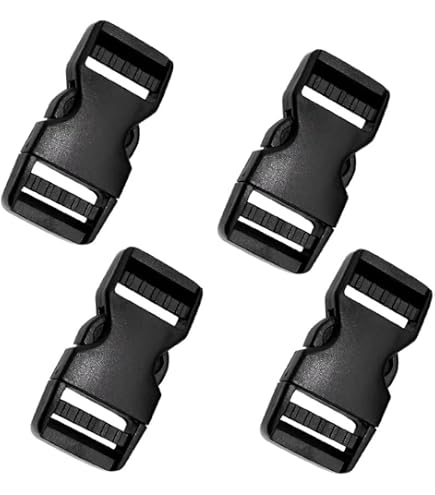 20 Boucles Réglables Plastique Pour Sangles 25mm - Fermoir à Clip, Attache Sac à Dos, Ceinture, Réparation