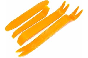 CLABMROEC Lot de 4 outils de levier en plastique pour retirer les garnitures de portière de voiture, panneau audio, tableau de bord, kit de réparation de tapisserie d'ameublement