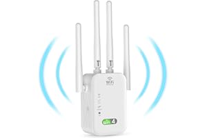 KOSIY WLAN Repeater 300 Mbit/s WLAN Verstärker 2.4GHz WiFi Repeater WiFi Verstärker mit LAN/WAN Port, Support 4 Modus, Supports 35 Gevices, 4 Antenne, Kompatibel mit Allen Standard-Routern，I-FS01