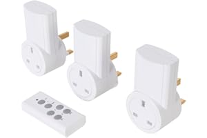Powermaster 550077 Wireless Remote Control Power Socket 230V 3pk UK 10A 230V